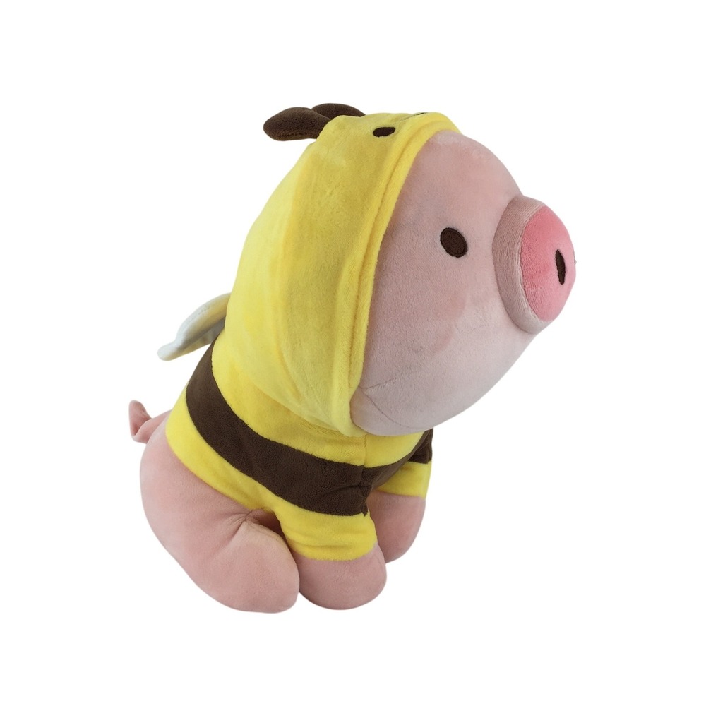 Miniso Sitting Piglet Kawaii Cute Pig Bumble Bee Costume 12" Plush Stuffed Toy - Picture 1 of 9